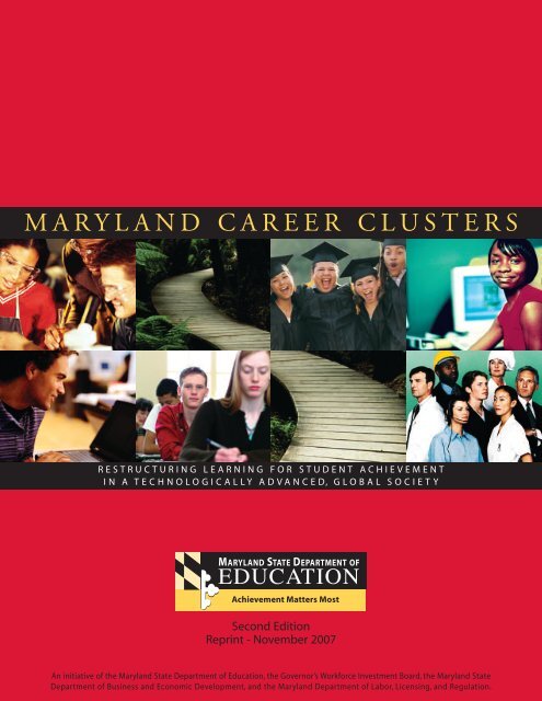maryland career clusters - Maryland State Department of Education