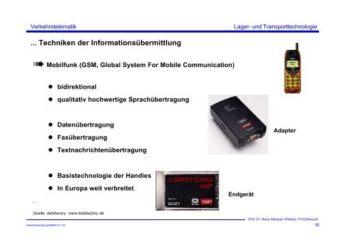 Verkehrstelematik - Prof. Dr. Heinz-Michael Winkels