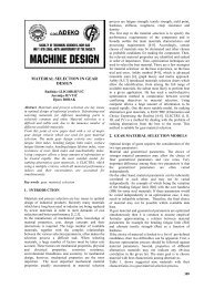 MATERIAL SELECTION IN GEAR DESIGN - MACHINE DESIGN
