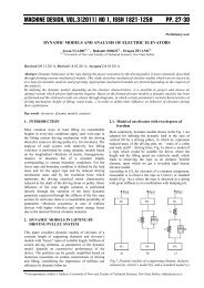 machine design, Vol.3(2011) No 1, ISSN 1821-1259 pp. 27-30