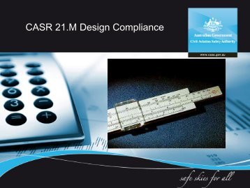 CASR 21.M Design Compliance - Civil Aviation Safety Authority