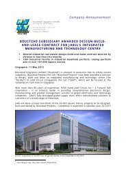 Boustead Subsidiary Awarded Building Contract From Basf On