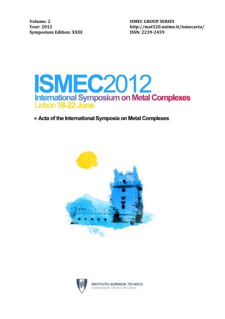 ISMEC2012 Acta book - ismec 2012 - Universidade Técnica de Lisboa