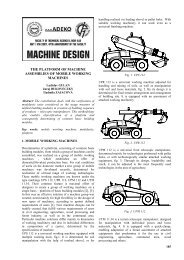 the platform of machine assemblies of mobile working machines