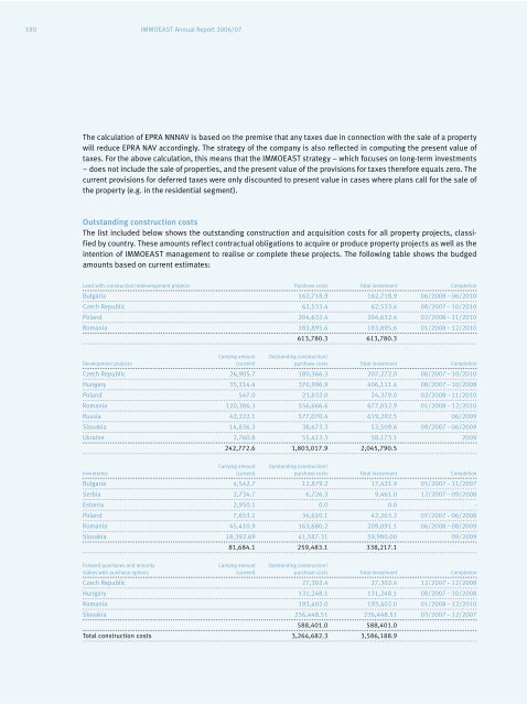 IMMOEAST Annual Report 2006/07