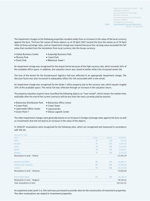 IMMOEAST Annual Report 2006/07