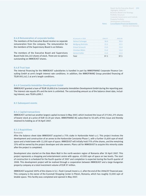 IMMOEAST Annual Report 2006/07