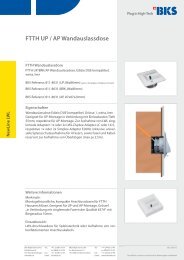 FTTH UP / AP Wandauslassdose - BKS