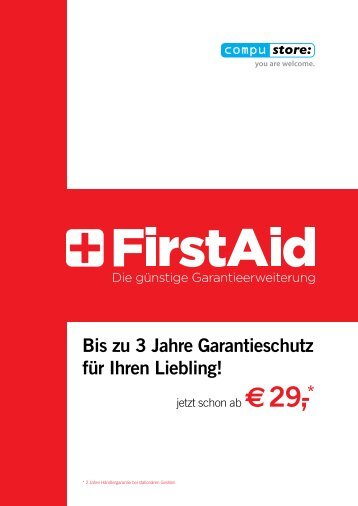 Bis zu 3 Jahre Garantieschutz für Ihren Liebling! - Compustore