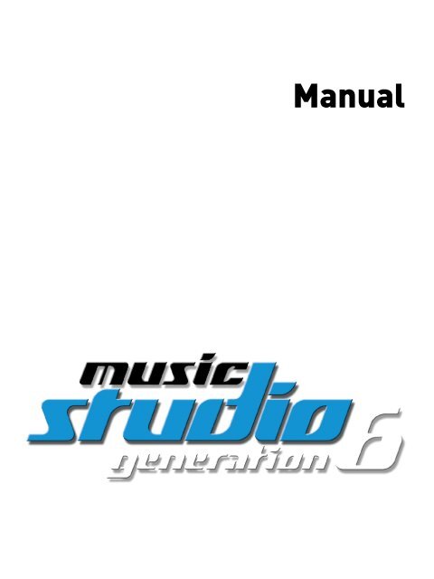 Manual MAGIX music studio generation 6