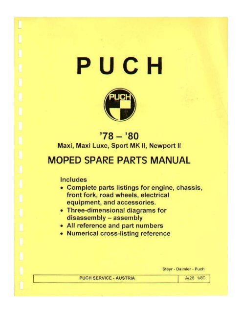 puch moped manual puch moped manual