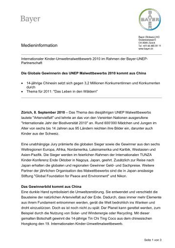 Medieninformation - Bayer