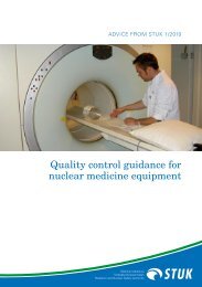 Quality control guidance for nuclear medicine equipment - STUK