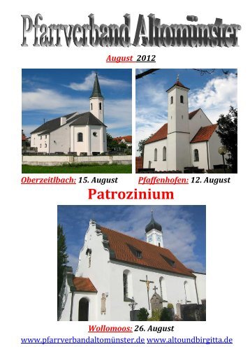 Pfarrbrief der Pfarreien Altomünster – Sielenbach – Wollomoos