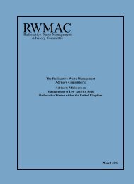 RWMAC Report: Low Activity Solid Radioactive Waste - collections ...