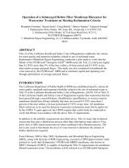 Operation of a Submerged Hollow Fiber Membrane ... - Hydranautics