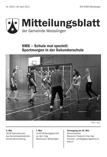 Mitteilungsblatt - Weisslingen