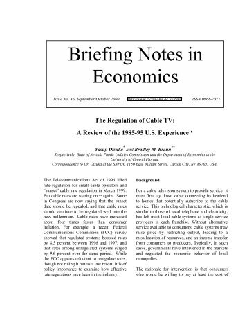 Briefing Notes in Economics - Richmond - The American ...