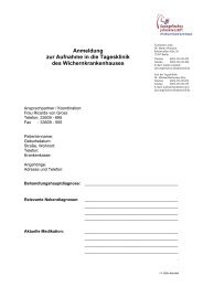 Anmeldungsformular für die Tagesklinik - Evangelisches Johannesstift