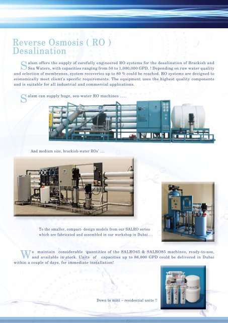 Water Division Brochure - SALAM Enterprises
