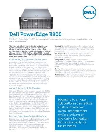 Dell PowerEdge R900 Specs Sheet