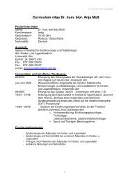Curriculum vitae Dr. hum. biol. Anja Moß - Adipositasforschung-Ulm.de