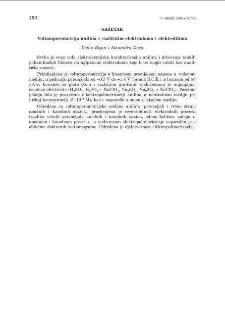 Voltammetry of Aniline with Different Electrodes and Electrolytes