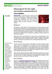 Haemospect® for the rapid, non-invasive measurement of ... - ETSAD