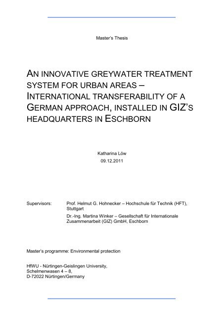 An innovative greywater treatment system for urban areas ... - SuSanA