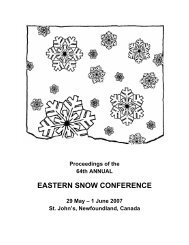 Eastern Snow Conference Proceedings