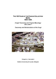 THE 100 YEARS OF THE FUNGUS COLLECTION - Mycotaxon