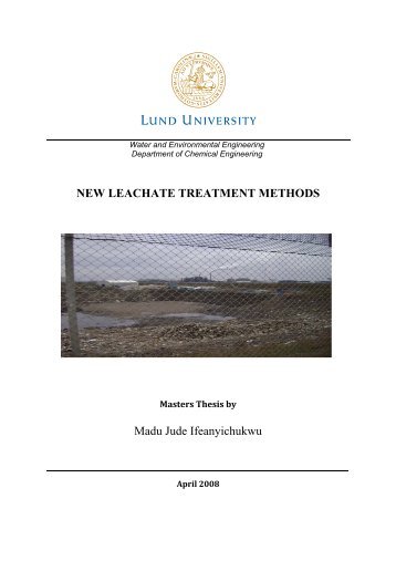 NEW LEACHATE TREATMENT METHODS Madu ... - VA-teknik, LTH