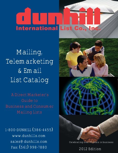Mailing, Telemarketing & Email List Catalog - Dunhill International ...