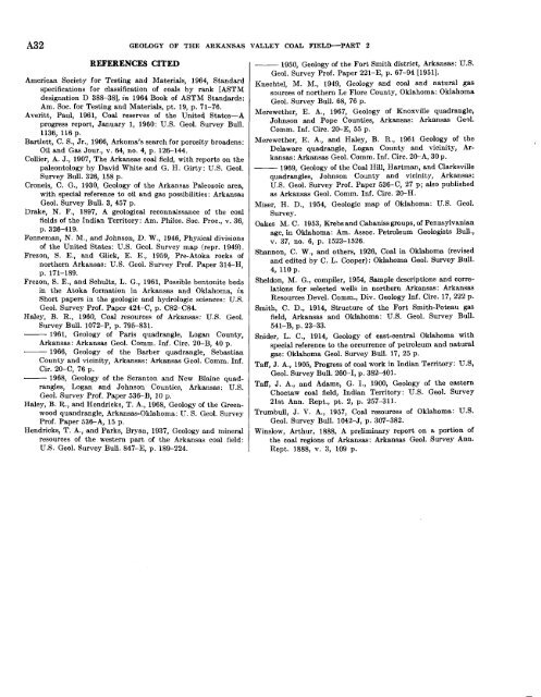 Geology of the Van Buren and Lavaca Quadrangles, Arkansas ...