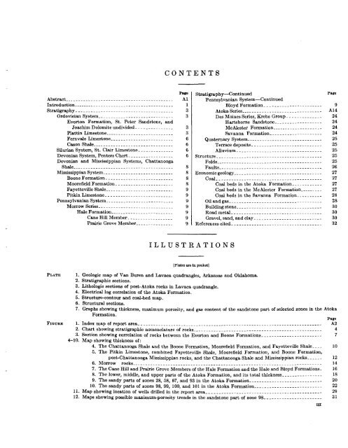 Geology of the Van Buren and Lavaca Quadrangles, Arkansas ...