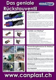 Vorteile von WaStop - Canplast SA