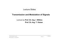 Lecture Slides Transmission and Modulation of Signals