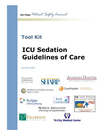 ICU Sedation Guidelines of Care - Patient Safety Council