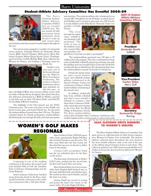 Volume 16, Issue 1 (Summer 2009) - Barry University