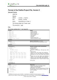 Format of the PedGo-Project-File, Version 5 - TraffGo HT