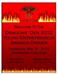Dragons' Den 2012 Young Entrepreneur Awards Dinner - Central ...