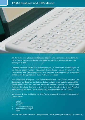 IP68-Tastaturen und IP68-Mäuse - Wirth Elektronik GmbH