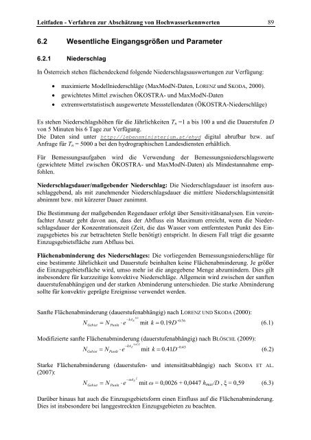 Leitfaden HQ Statistik - Wasser, Klimawandel & Hochwasser