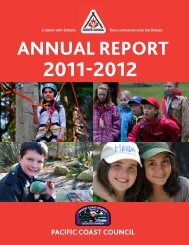 Pacific Coast Council Annual Report 2011 - 2012 - Scouts Canada