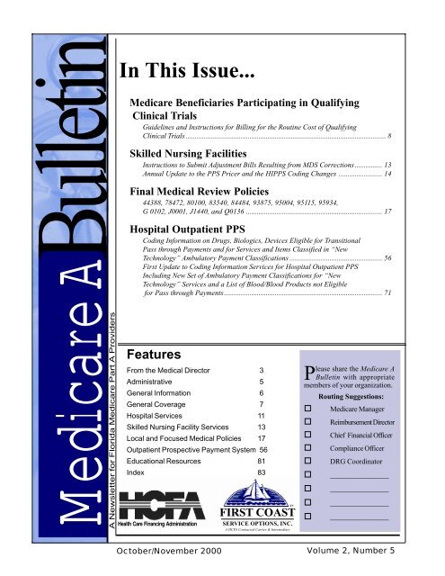oct nov 00 part a bulletin medicare