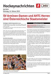 SV Arminen und AHTC sind Staatsmeister