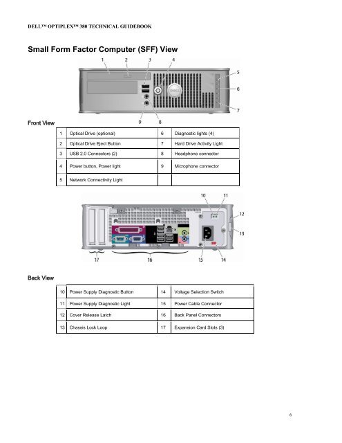 OptiPlex 380 Technical Guidebook - Dell