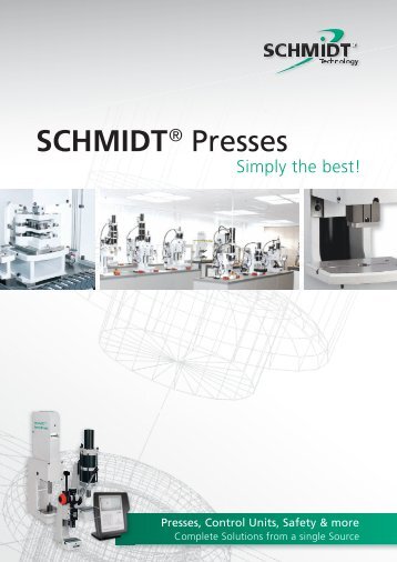 SCHMIDT® Pressen Simply the best! - Germo Techniek