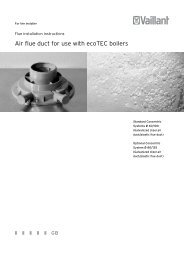 Air flue duct for use with ecoTEC boilers - Vaillant