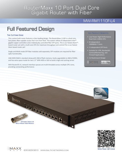 RouterMaxx 10 Port Gigabit Router with Fiber Data - Baltic Networks